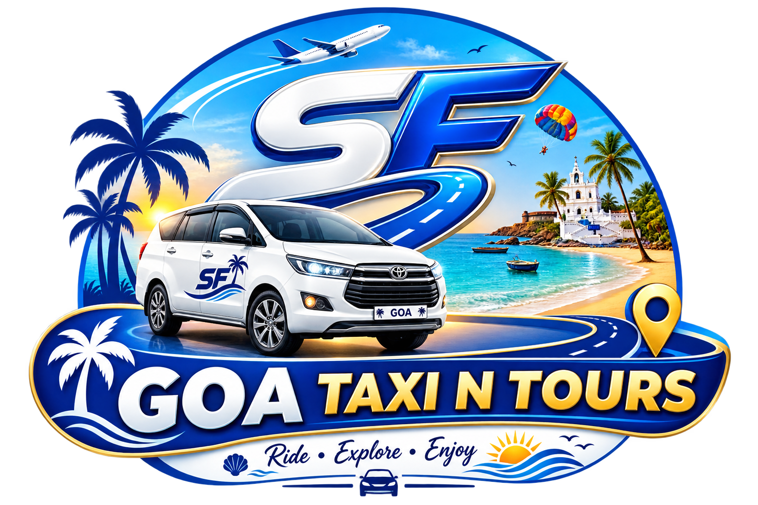 SF Goa Taxi n Tours logo